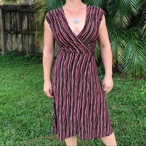 Multicolored wrap dress
